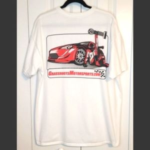 Grassroots Motorsports Magazine White Graphic T-Shirt Size XL